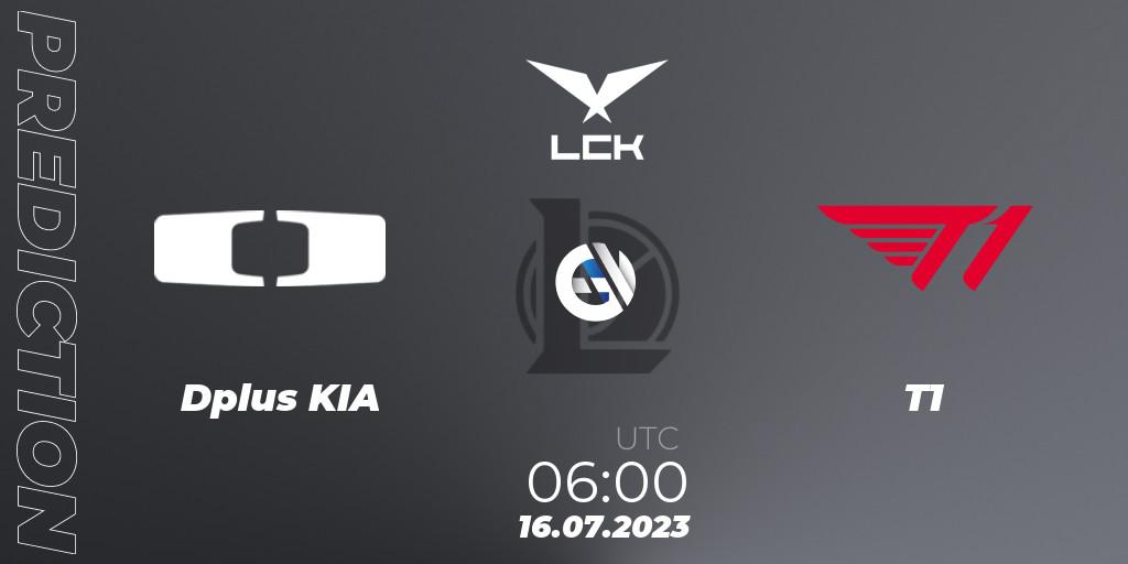 Prognose für das Spiel Dplus KIA VS T1. 16.07.23. LoL - LCK Summer 2023 Regular Season