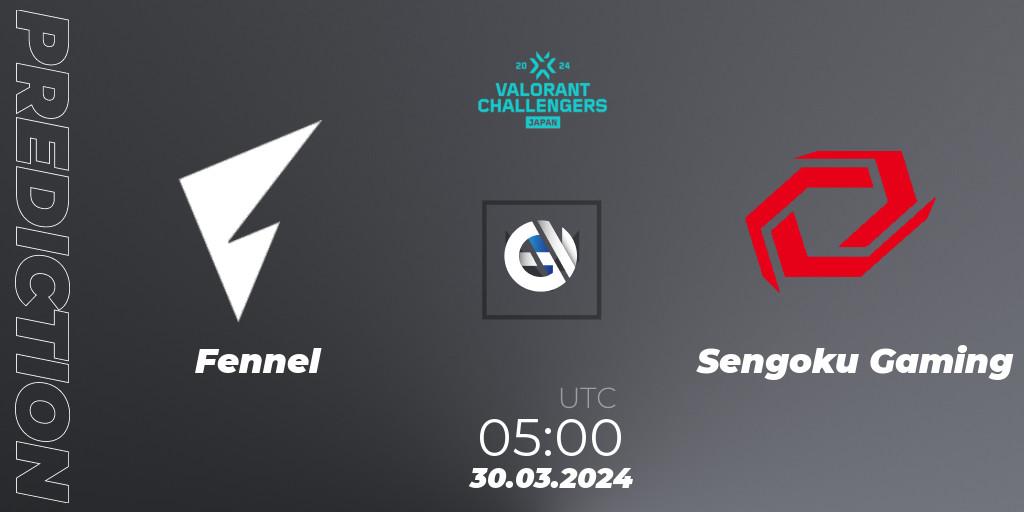 Prognose für das Spiel Fennel VS Sengoku Gaming. 30.03.24. VALORANT - VALORANT Challengers Japan 2024: Split 1