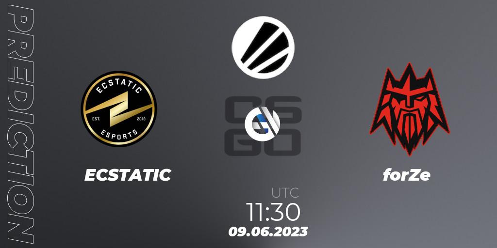 Prognose für das Spiel ECSTATIC VS forZe. 09.06.23. CS2 (CS:GO) - ESL Challenger Katowice 2023