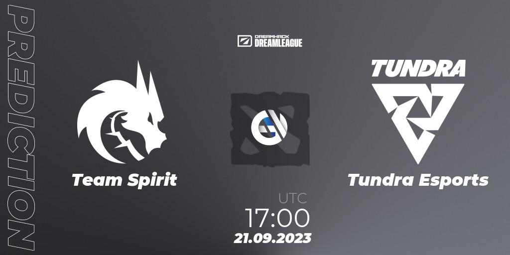 Prognose für das Spiel Team Spirit VS Tundra Esports. 21.09.23. Dota 2 - DreamLeague Season 21