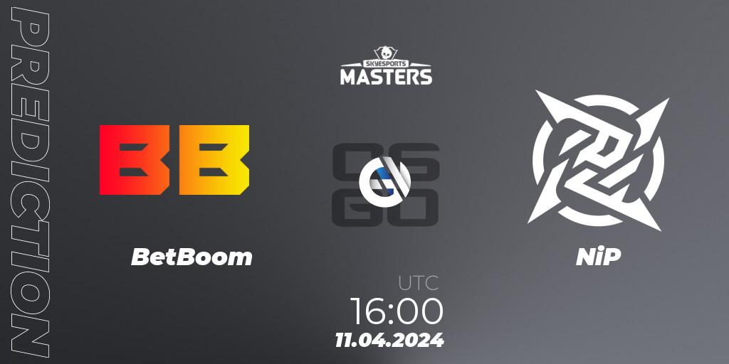 Prognose für das Spiel BetBoom VS NiP. 11.04.24. CS2 (CS:GO) - Skyesports Masters 2024