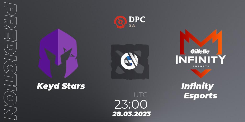 Prognose für das Spiel Keyd Stars VS Infinity Esports. 29.03.23. Dota 2 - DPC 2023 Tour 2: SA Division I (Upper)
