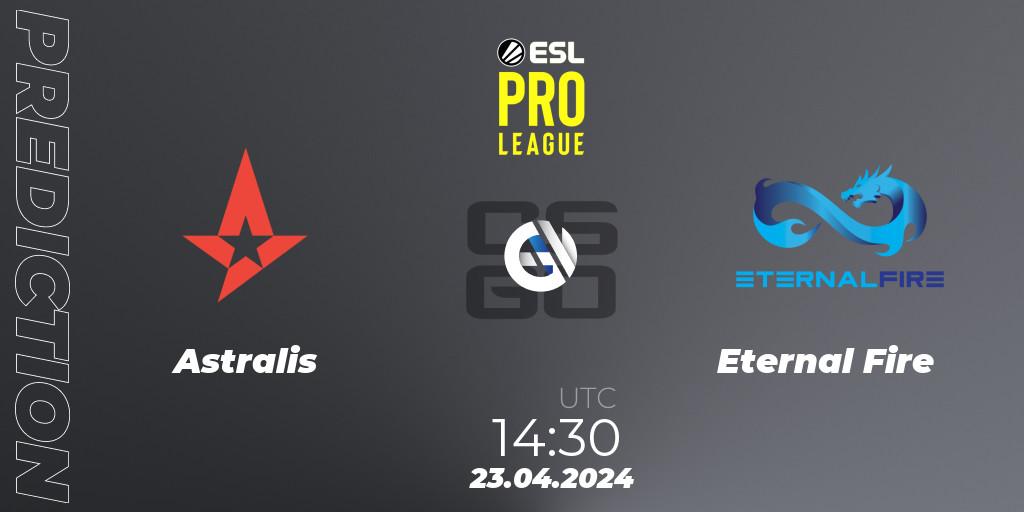 Prognose für das Spiel Astralis VS Eternal Fire. 23.04.24. CS2 (CS:GO) - ESL Pro League Season 19