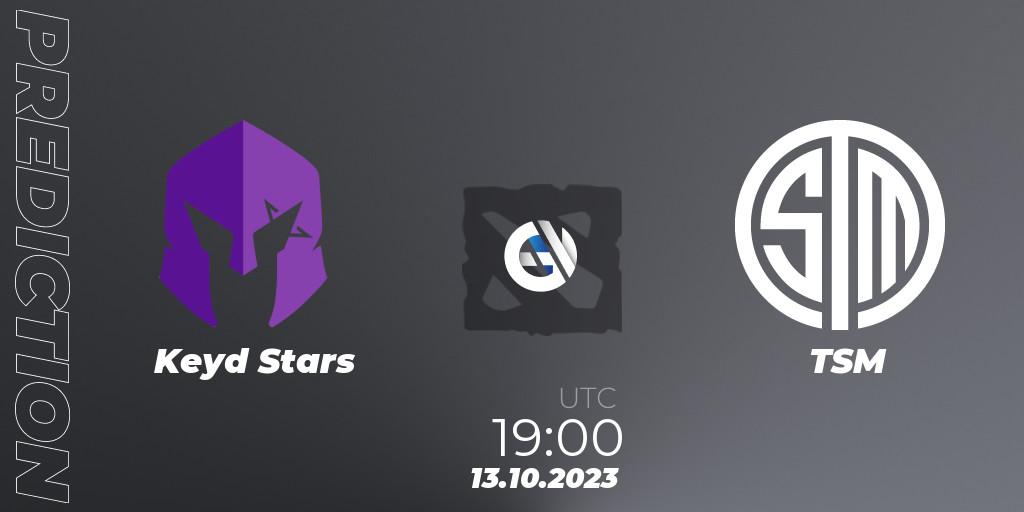 Prognose für das Spiel Keyd Stars VS TSM. 13.10.23. Dota 2 - The International 2023 - Group Stage