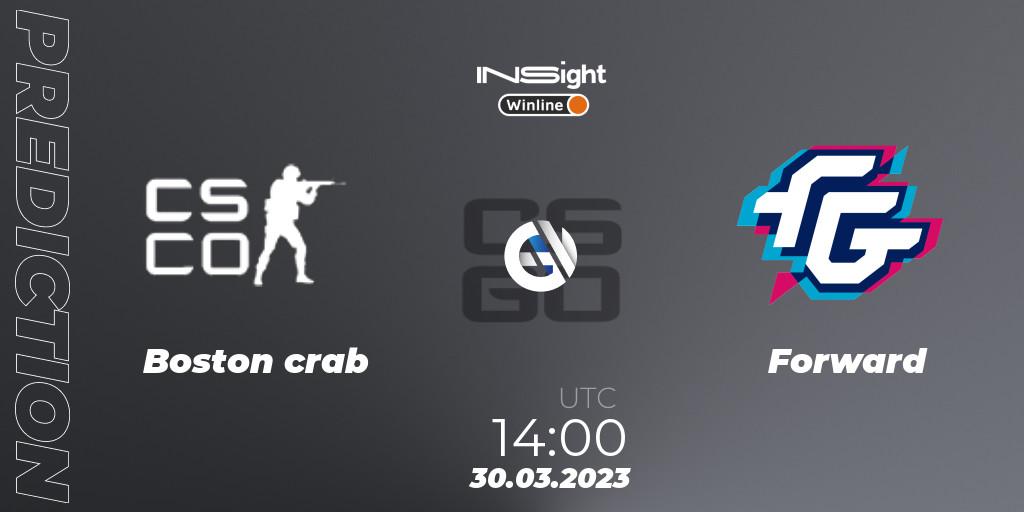 Prognose für das Spiel Boston crab VS Forward. 30.03.23. CS2 (CS:GO) - Winline Insight Season 3