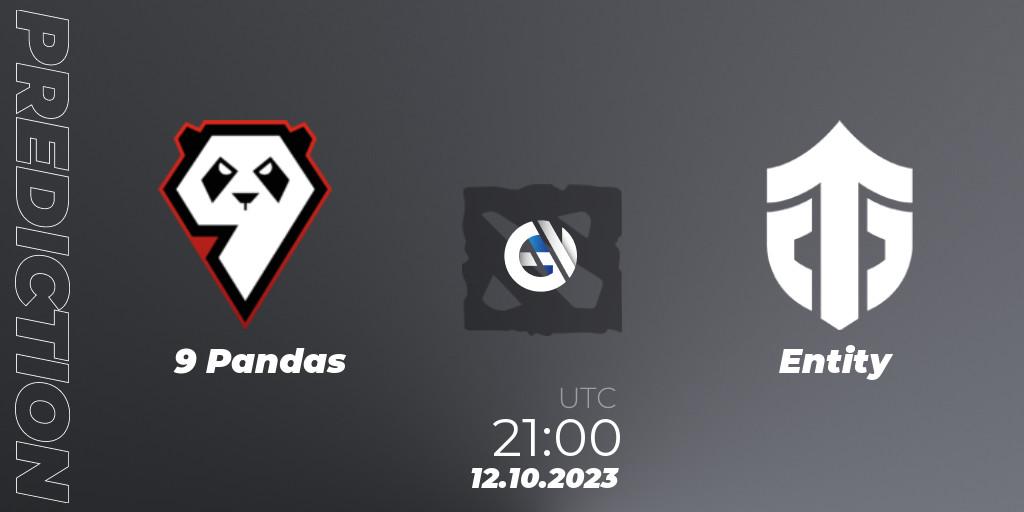 Prognose für das Spiel 9 Pandas VS Entity. 12.10.23. Dota 2 - The International 2023 - Group Stage