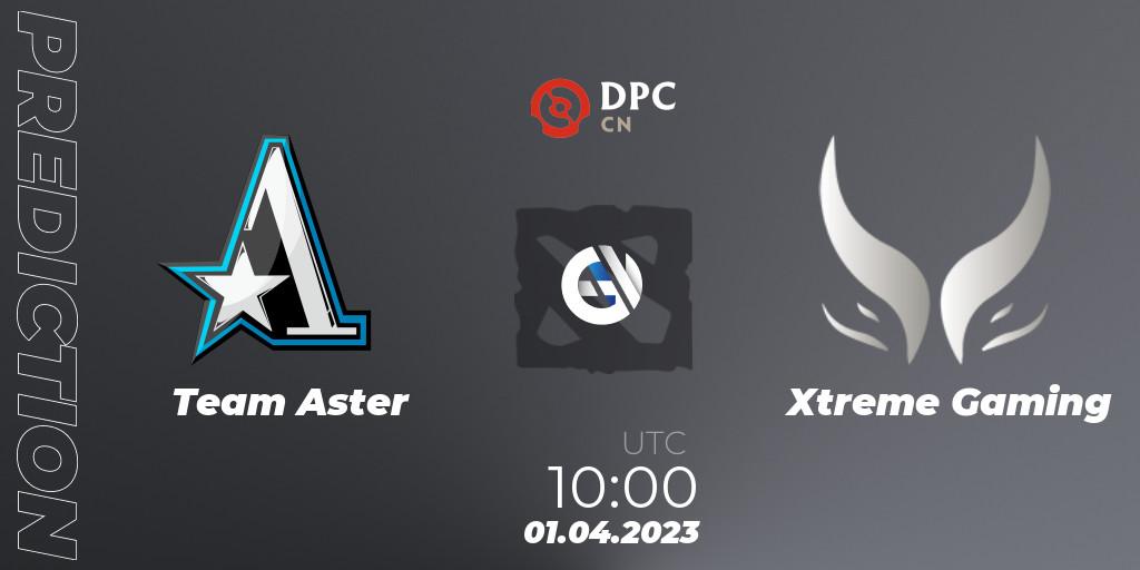 Prognose für das Spiel Team Aster VS Xtreme Gaming. 01.04.23. Dota 2 - DPC 2023 Tour 2: China Division I (Upper)