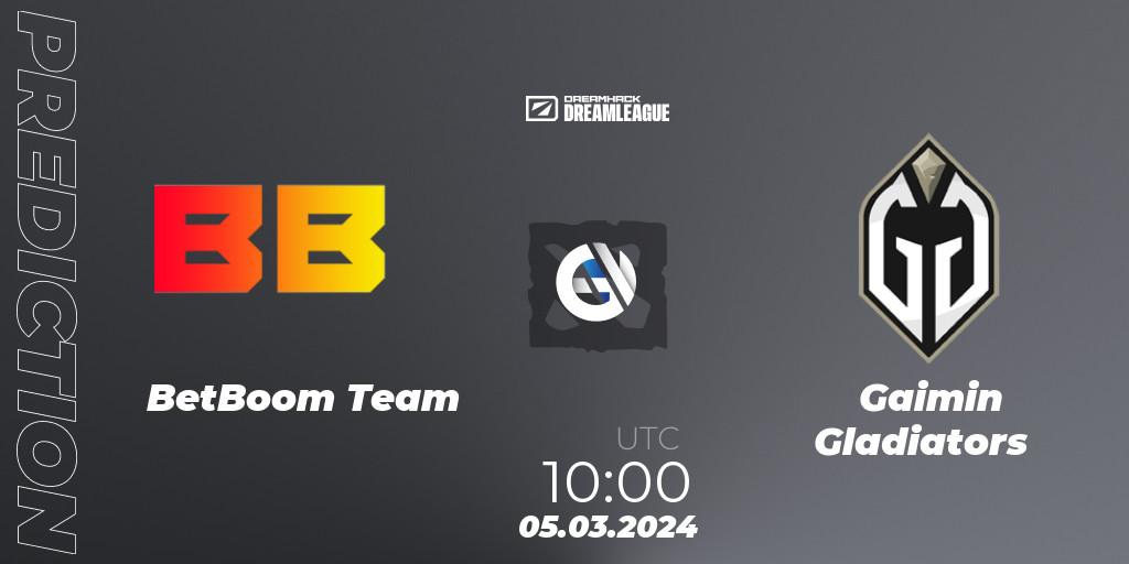 Prognose für das Spiel BetBoom Team VS Gaimin Gladiators. 05.03.24. Dota 2 - DreamLeague Season 22