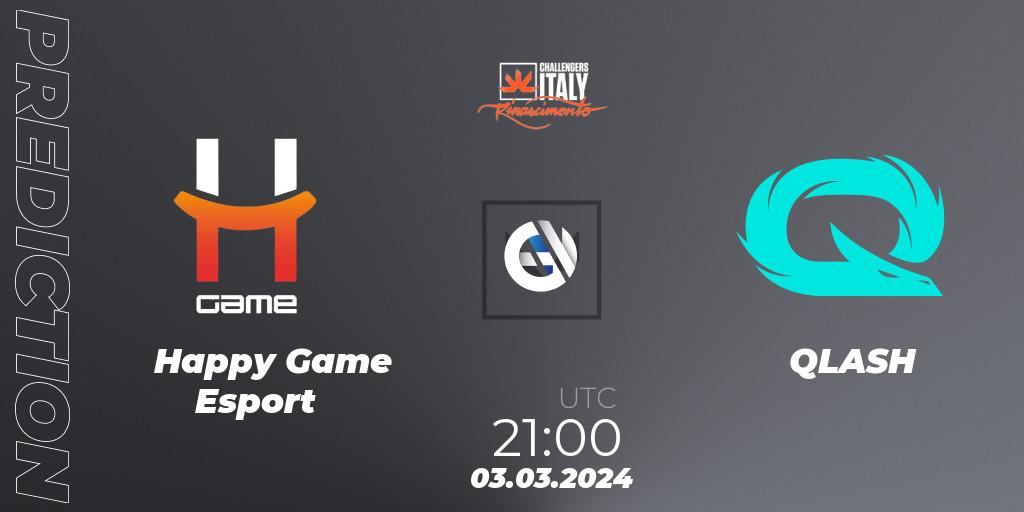 Prognose für das Spiel Happy Game Esport VS QLASH. 03.03.24. VALORANT - VALORANT Challengers 2024 Italy: Rinascimento Split 1