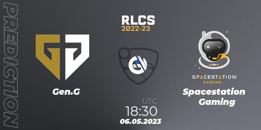 Prognose für das Spiel Gen.G VS Spacestation Gaming. 06.05.23. Rocket League - RLCS 2022-23 - Spring: North America Regional 1 - Spring Open - Playoffs 