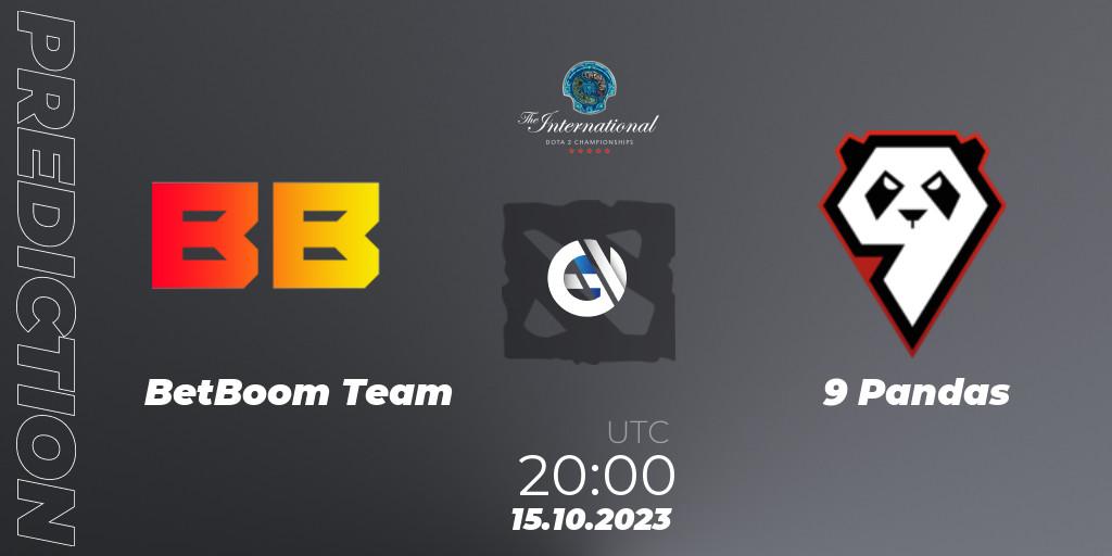 Prognose für das Spiel BetBoom Team VS 9 Pandas. 15.10.23. Dota 2 - The International 2023 - Group Stage