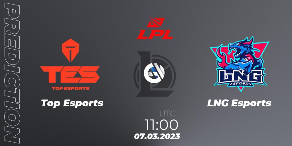 Prognose für das Spiel Top Esports VS LNG Esports. 07.03.23. LoL - LPL Spring 2023 - Group Stage