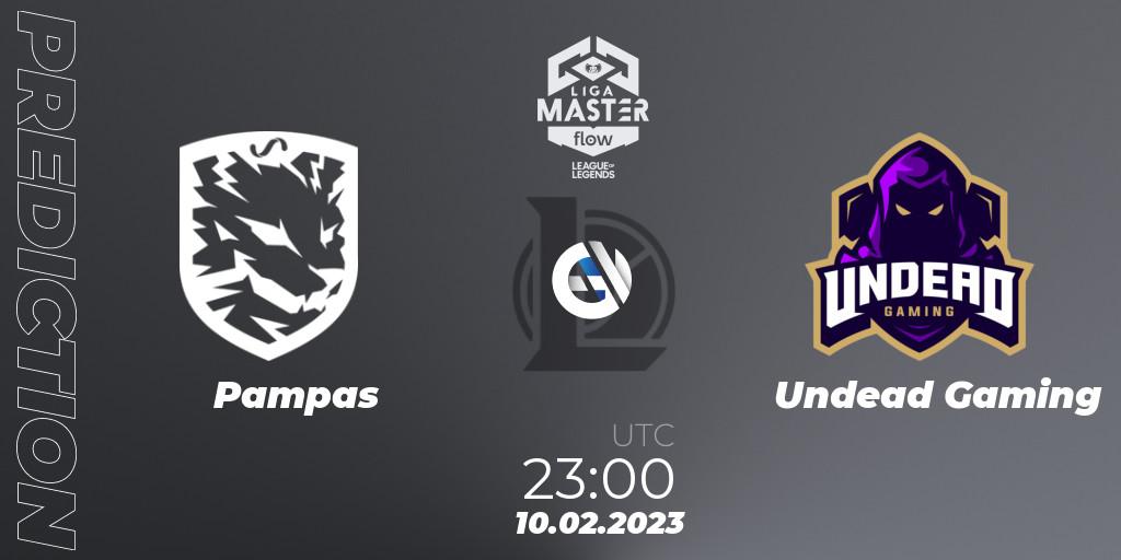 Prognose für das Spiel Pampas VS Undead Gaming. 10.02.23. LoL - Liga Master Opening 2023 - Group Stage