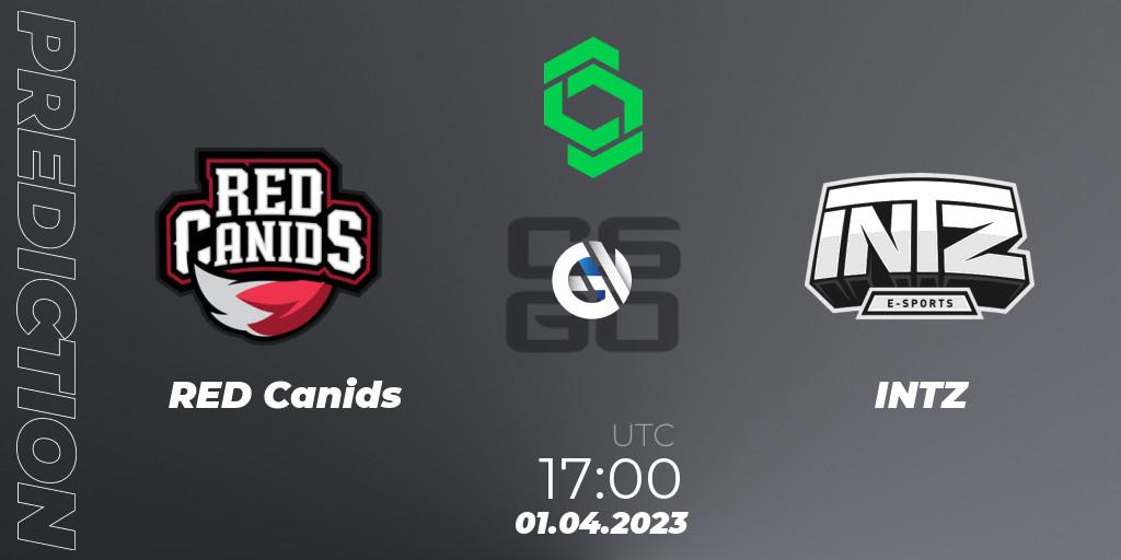 Prognose für das Spiel RED Canids VS INTZ. 01.04.23. CS2 (CS:GO) - CCT South America Series #6