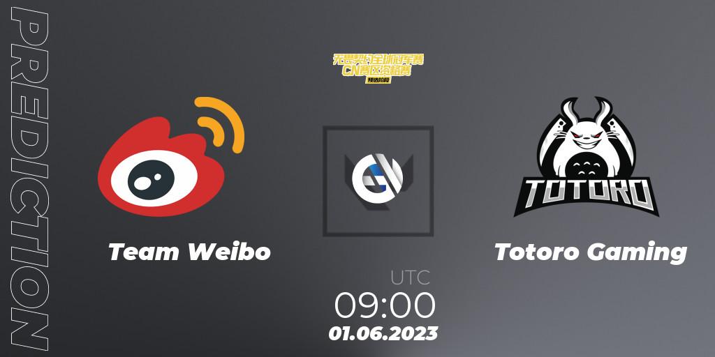 Prognose für das Spiel Team Weibo VS Totoro Gaming. 01.06.23. VALORANT - VALORANT Champions Tour 2023: China Preliminaries