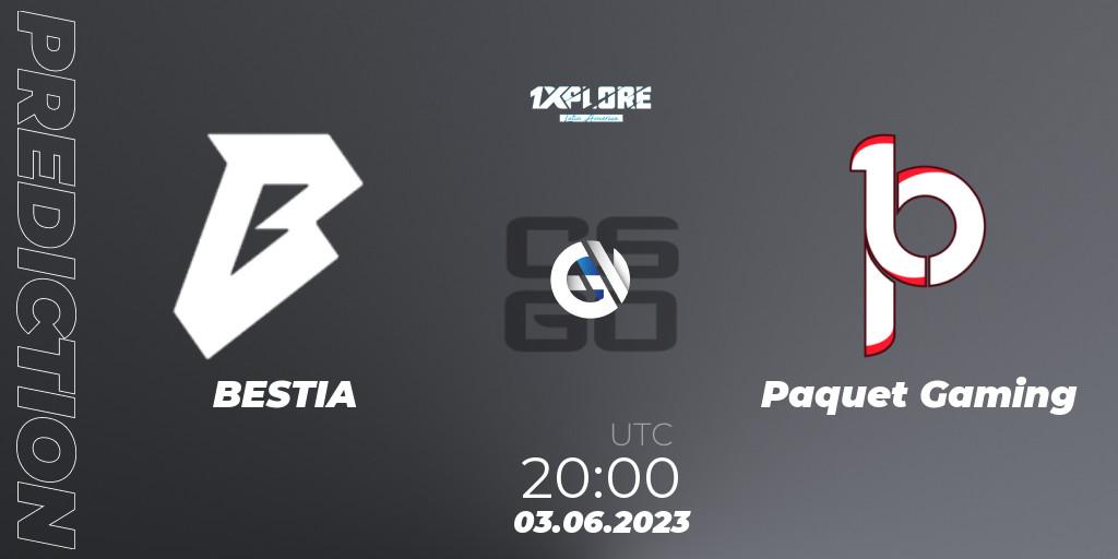 Prognose für das Spiel BESTIA VS Paquetá Gaming. 03.06.23. CS2 (CS:GO) - 1XPLORE Latin America Cup 1