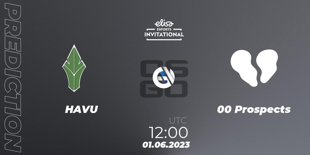 Prognose für das Spiel HAVU VS 00 Prospects. 01.06.23. CS2 (CS:GO) - Elisa Invitational Spring 2023