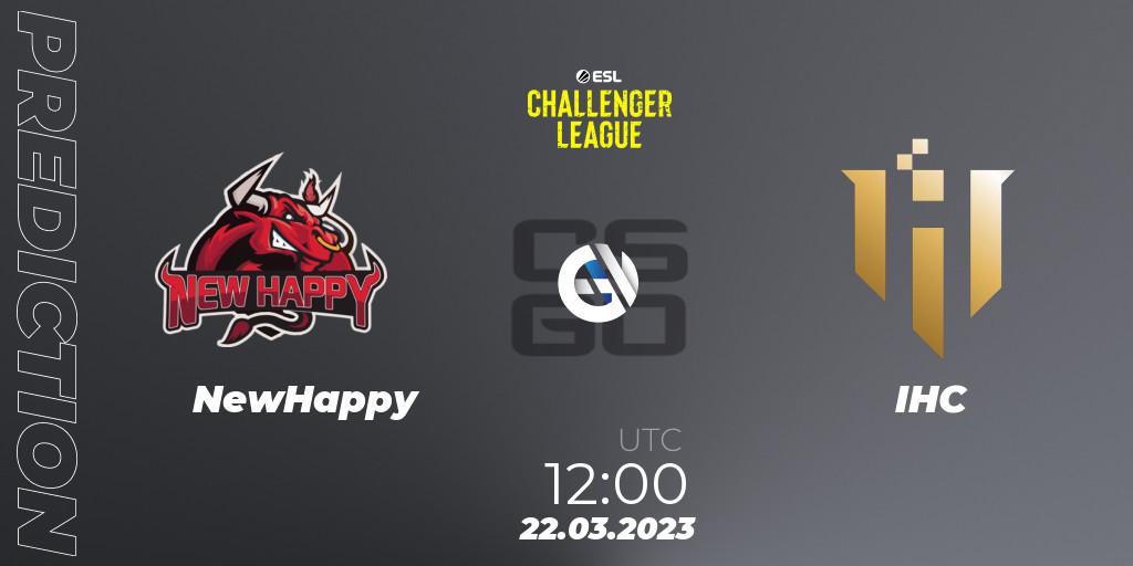 Prognose für das Spiel NewHappy VS IHC. 22.03.23. CS2 (CS:GO) - ESL Challenger League Season 44: Asia-Pacific