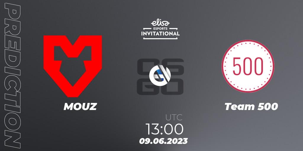 Prognose für das Spiel MOUZ VS Team 500. 09.06.23. CS2 (CS:GO) - Elisa Invitational Spring 2023