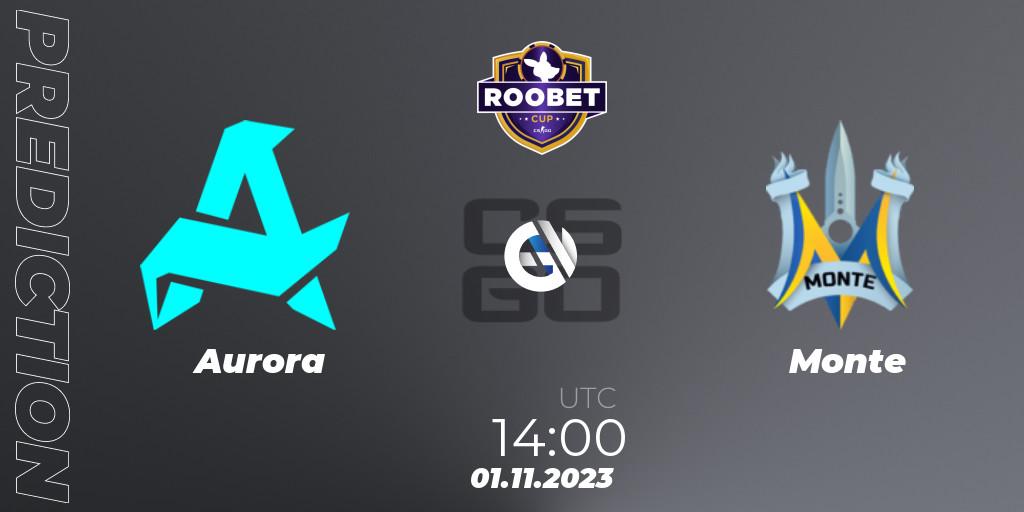 Prognose für das Spiel Aurora VS Monte. 01.11.23. CS2 (CS:GO) - Roobet Cup 2023