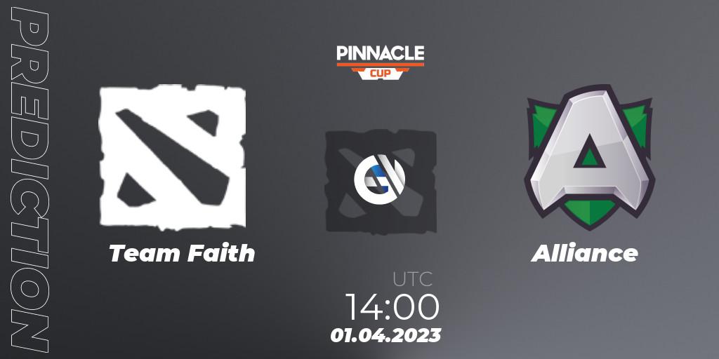 Prognose für das Spiel Team Faith VS Alliance. 31.03.23. Dota 2 - Pinnacle Cup: Malta Vibes - Tour 1
