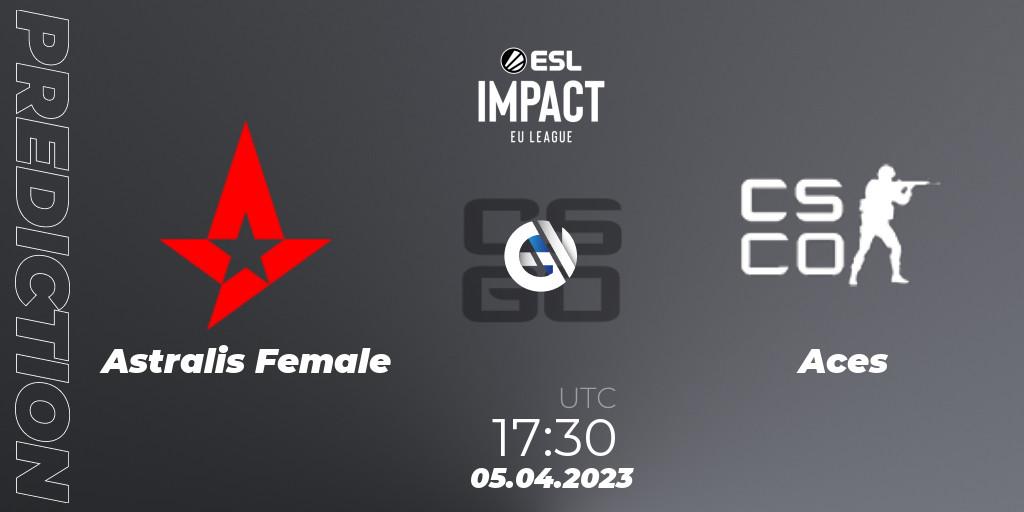 Prognose für das Spiel Astralis Female VS Aces. 05.04.23. CS2 (CS:GO) - ESL Impact League Season 3: European Division