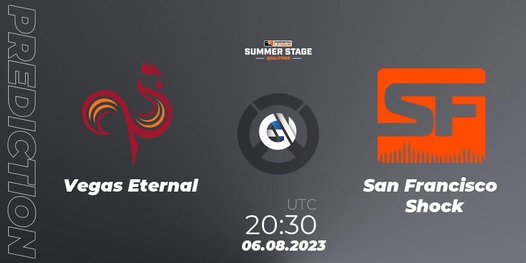 Prognose für das Spiel Vegas Eternal VS San Francisco Shock. 06.08.23. Overwatch - Overwatch League 2023 - Summer Stage Qualifiers