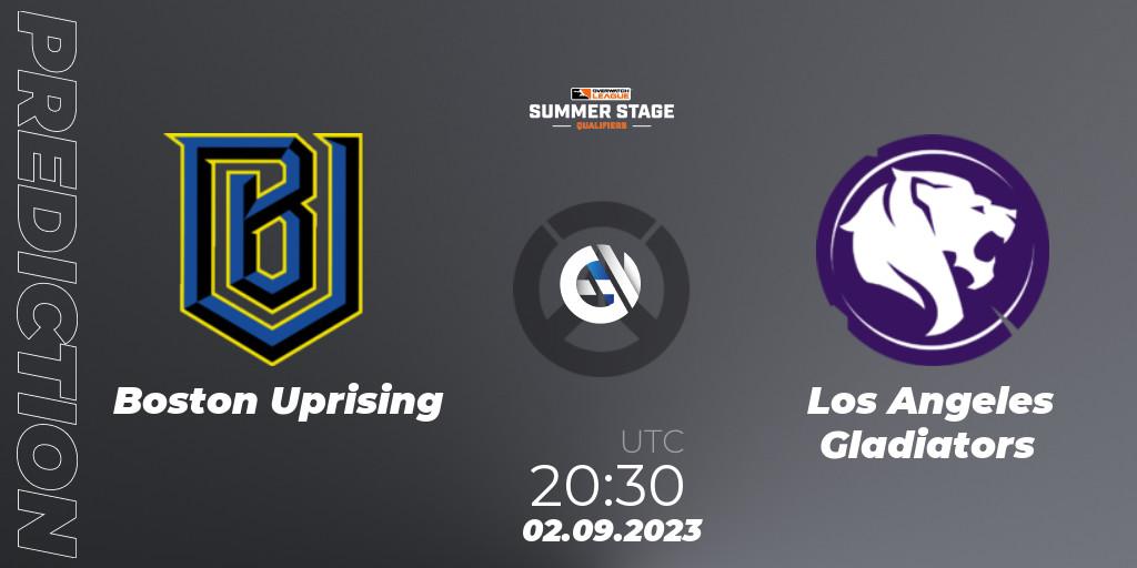 Prognose für das Spiel Boston Uprising VS Los Angeles Gladiators. 02.09.23. Overwatch - Overwatch League 2023 - Summer Stage Qualifiers