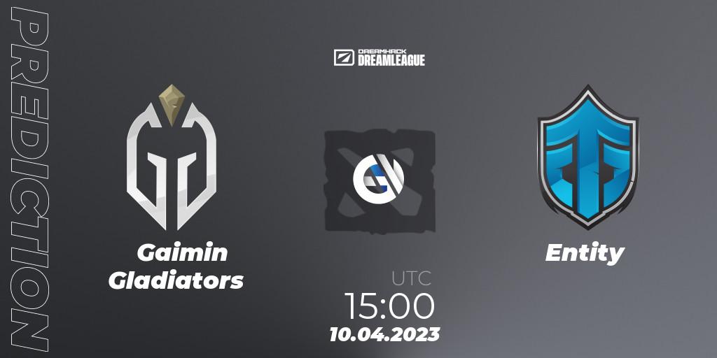 Prognose für das Spiel Gaimin Gladiators VS Entity. 10.04.23. Dota 2 - DreamLeague Season 19 - Group Stage 1