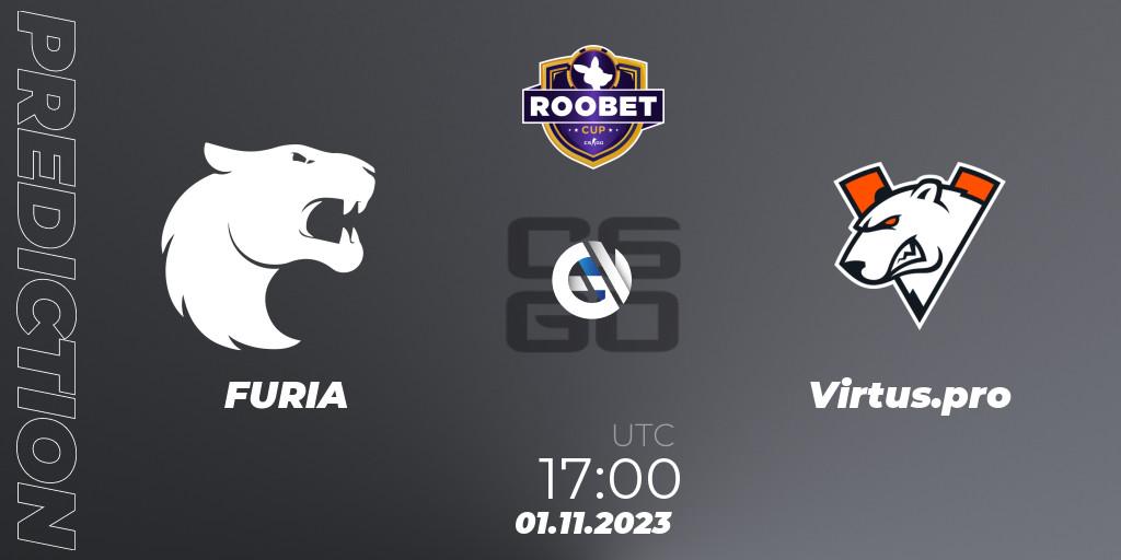 Prognose für das Spiel FURIA VS Virtus.pro. 01.11.23. CS2 (CS:GO) - Roobet Cup 2023