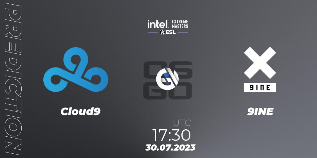 Prognose für das Spiel Cloud9 VS 9INE. 30.07.23. CS2 (CS:GO) - IEM Cologne 2023