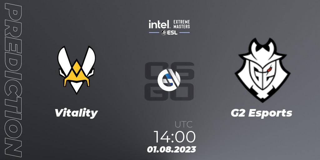 Prognose für das Spiel Vitality VS G2 Esports. 01.08.23. CS2 (CS:GO) - IEM Cologne 2023