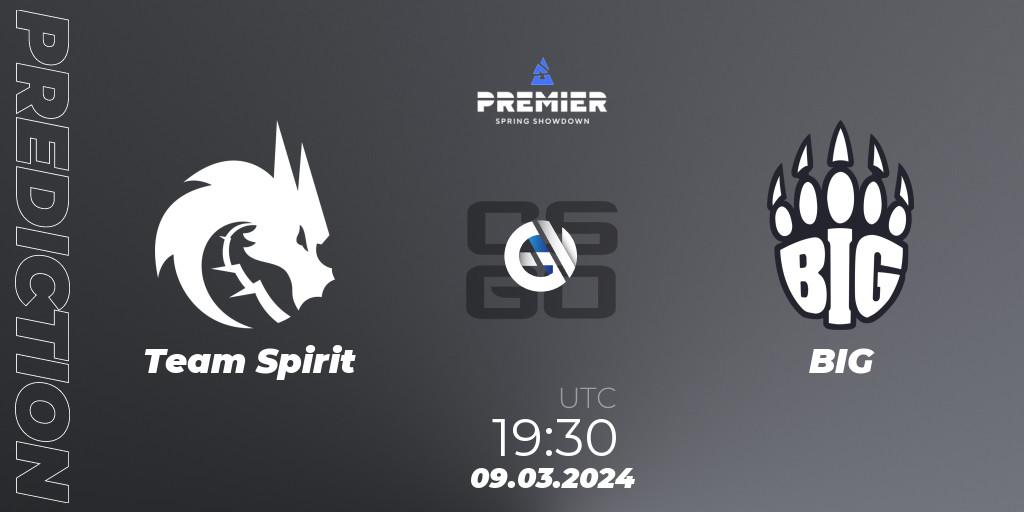 Prognose für das Spiel Team Spirit VS BIG. 09.03.24. CS2 (CS:GO) - BLAST Premier: Spring Showdown 2024