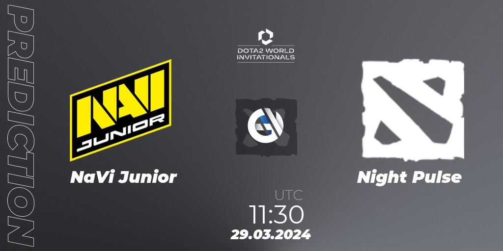 Prognose für das Spiel NaVi Junior VS Night Pulse. 29.03.24. Dota 2 - Portal Dota 2 World Invitationals