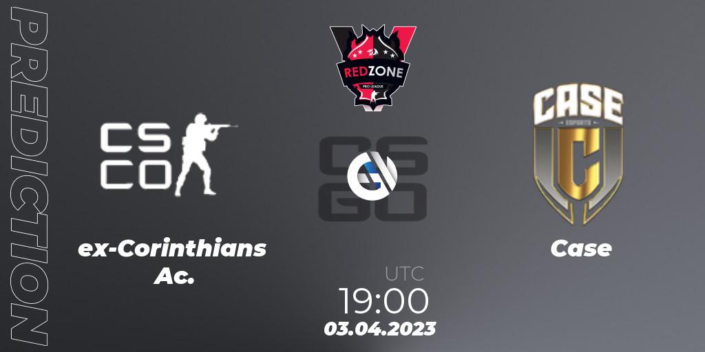 Prognose für das Spiel ex-Corinthians Ac. VS Case. 03.04.23. CS2 (CS:GO) - RedZone PRO League 2023 Season 2