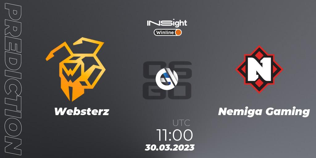 Prognose für das Spiel Websterz VS Nemiga Gaming. 30.03.23. CS2 (CS:GO) - Winline Insight Season 3