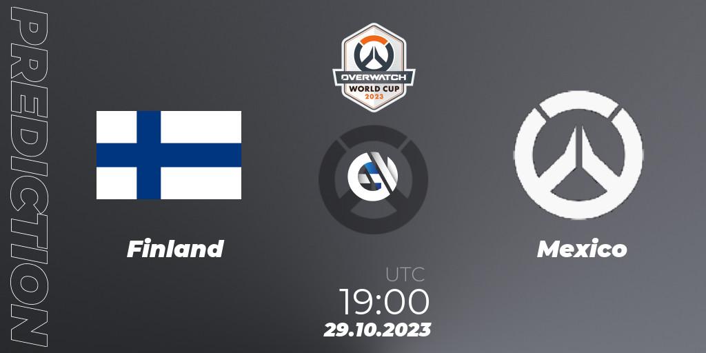 Prognose für das Spiel Finland VS Mexico. 29.10.23. Overwatch - Overwatch World Cup 2023