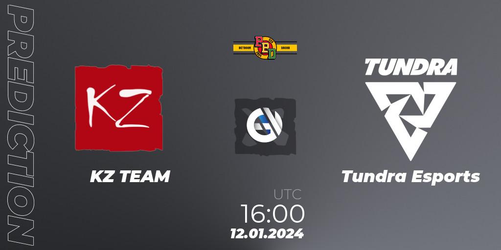 Prognose für das Spiel KZ TEAM VS Tundra Esports. 12.01.24. Dota 2 - BetBoom Dacha Dubai 2024: WEU Closed Qualifier