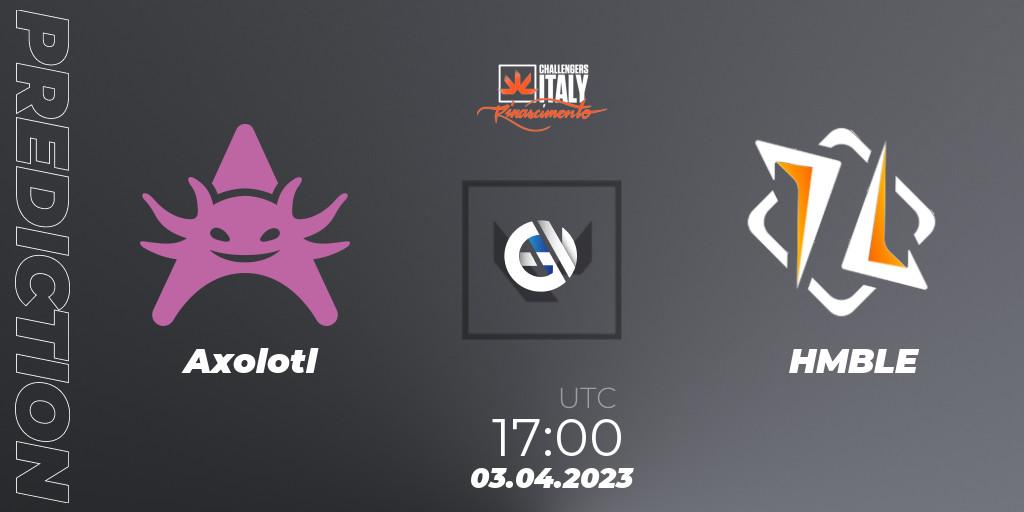 Prognose für das Spiel Axolotl VS HMBLE. 03.04.23. VALORANT - VALORANT Challengers 2023 Italy: Rinascimento Split 2