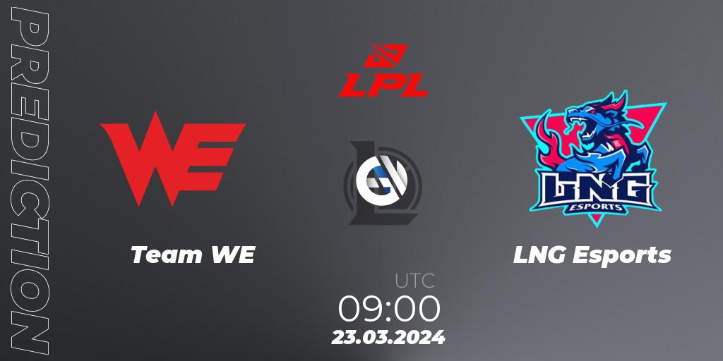 Prognose für das Spiel Team WE VS LNG Esports. 23.03.24. LoL - LPL Spring 2024 - Group Stage