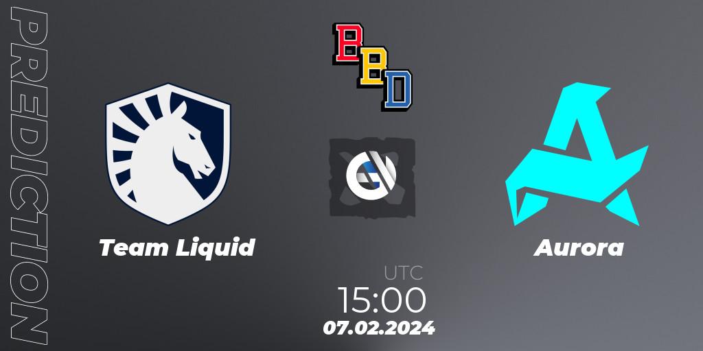 Prognose für das Spiel Team Liquid VS Aurora. 07.02.24. Dota 2 - BetBoom Dacha Dubai 2024