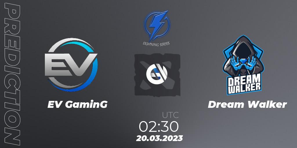 Prognose für das Spiel EV GaminG VS Dream Walker. 27.03.23. Dota 2 - Lightning Series