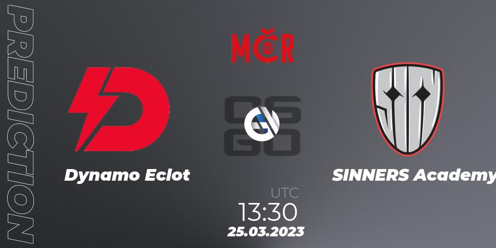 Prognose für das Spiel Dynamo Eclot VS SINNERS Academy. 25.03.23. CS2 (CS:GO) - Tipsport Cup Prague Spring 2023: Online Stage