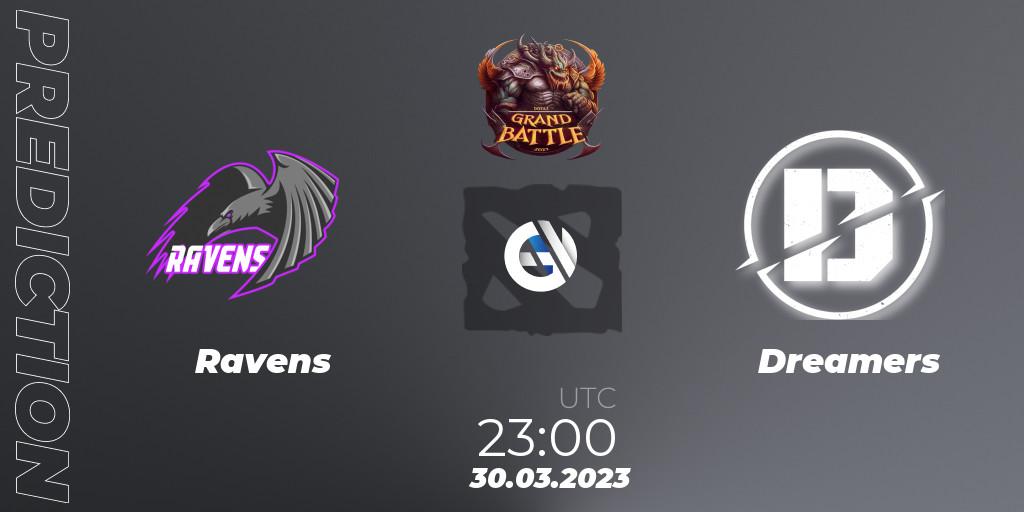 Prognose für das Spiel Ravens VS Dreamers. 30.03.23. Dota 2 - Grand Battle