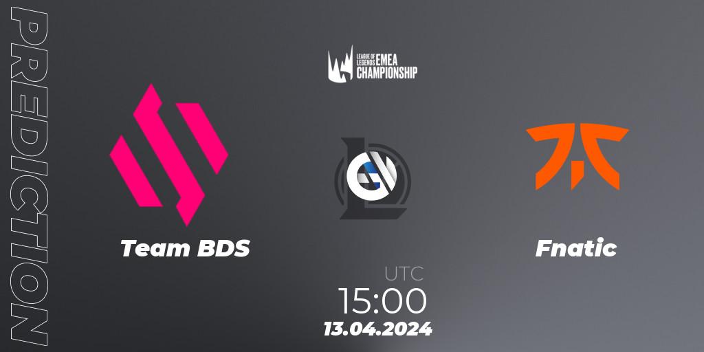 Prognose für das Spiel Team BDS VS Fnatic. 13.04.24. LoL - LEC Spring 2024 - Playoffs