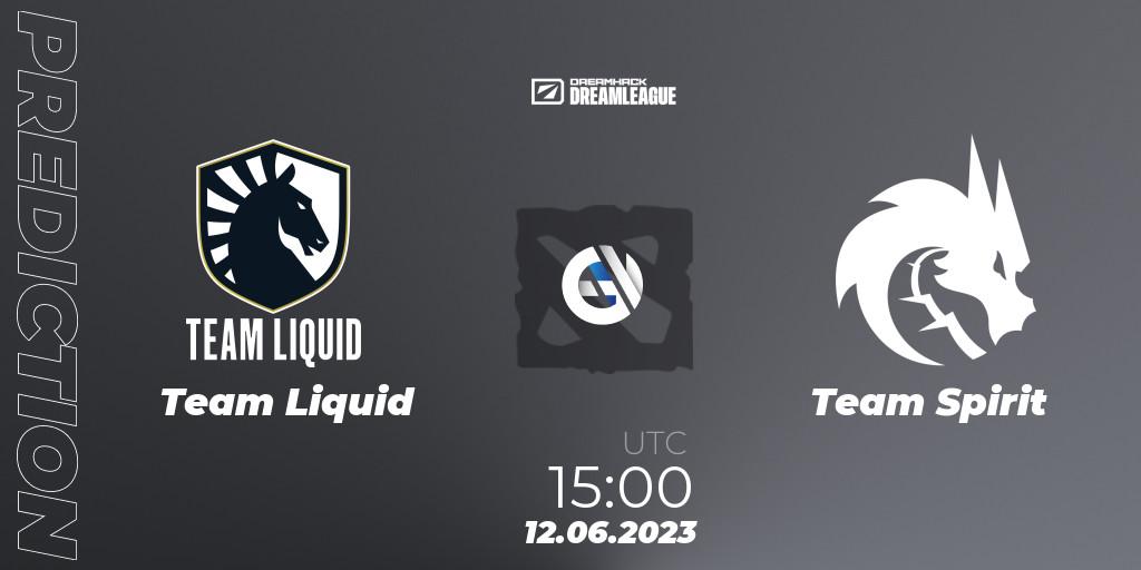 Prognose für das Spiel Team Liquid VS Team Spirit. 12.06.23. Dota 2 - DreamLeague Season 20 - Group Stage 1
