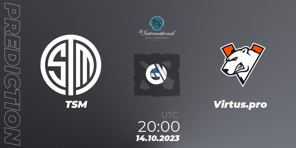 Prognose für das Spiel TSM VS Virtus.pro. 14.10.23. Dota 2 - The International 2023 - Group Stage