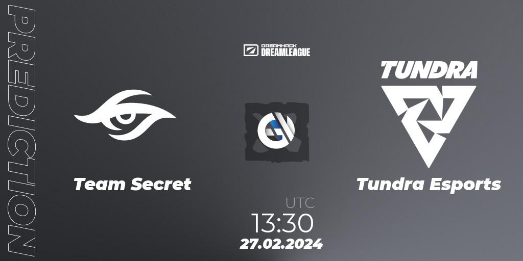 Prognose für das Spiel Team Secret VS Tundra Esports. 27.02.24. Dota 2 - DreamLeague Season 22