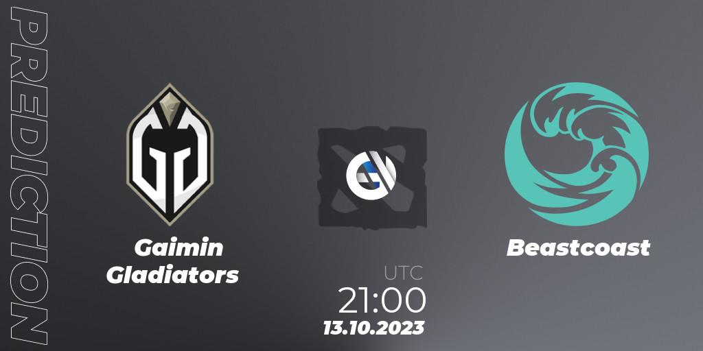 Prognose für das Spiel Gaimin Gladiators VS Beastcoast. 13.10.23. Dota 2 - The International 2023 - Group Stage