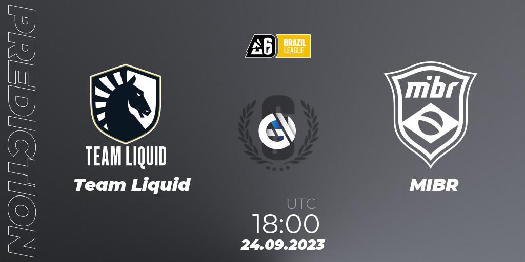 Prognose für das Spiel Team Liquid VS MIBR. 24.09.23. Rainbow Six - Brazil League 2023 - Stage 2